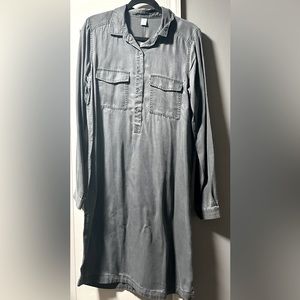 Old Navy New Dark Gray Shirt Dress Size M Tall